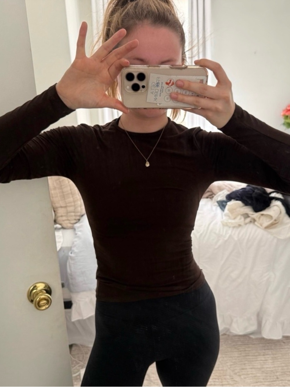 Abercrombie & Fitch Brown Long Sleeve Top
